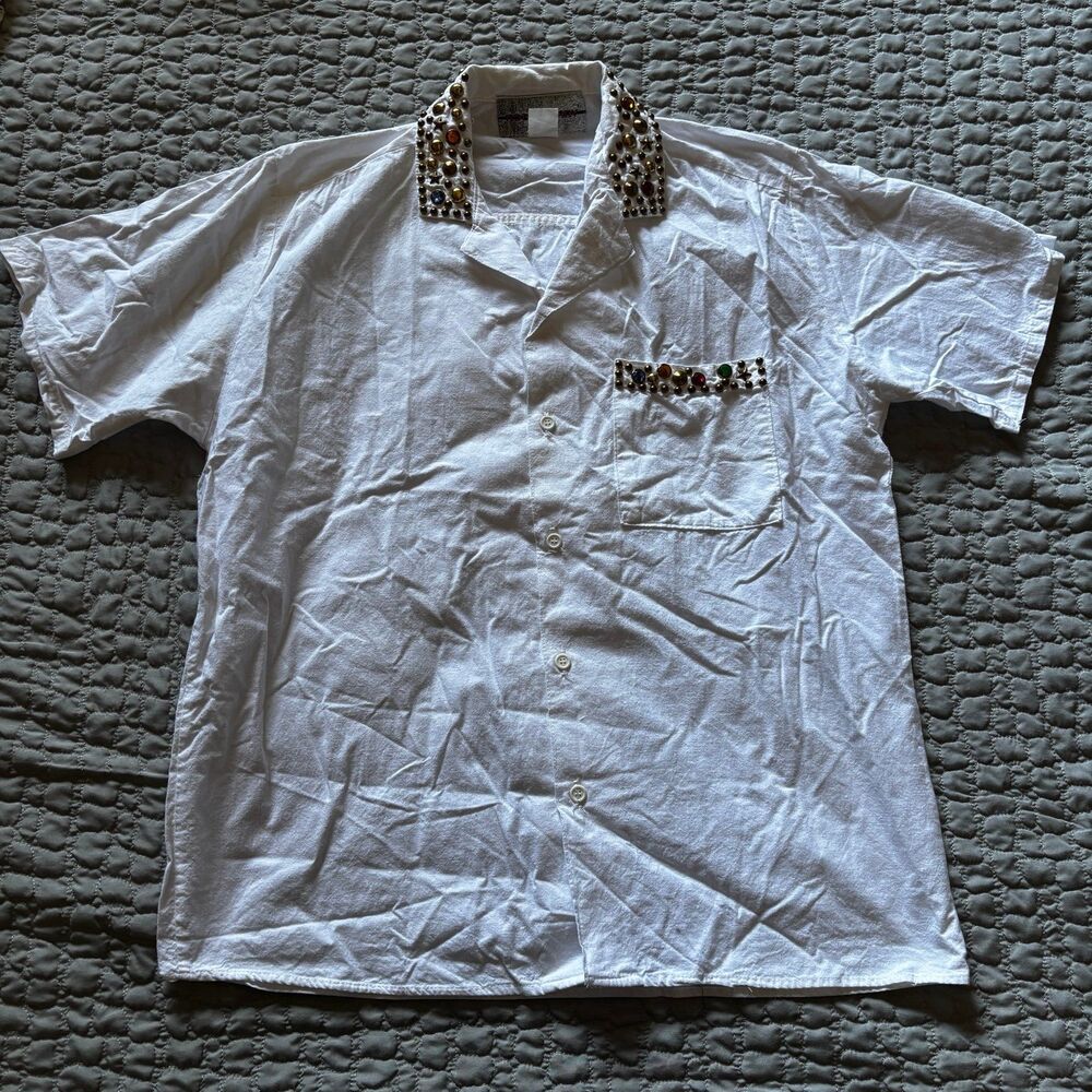 Vintage Embellished Button Down Shirt